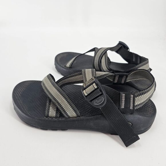 Chaco Black and Gray Men's Sandals 9 Z Strap - Picture 4 of 5